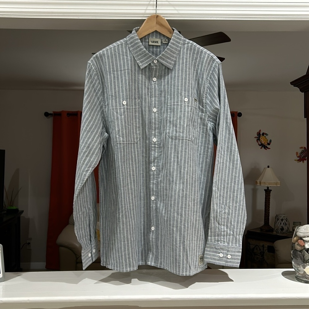 Vans Off The Wall Mens Size M Long Sleeve Button Down VN0A5EN3BLK1
